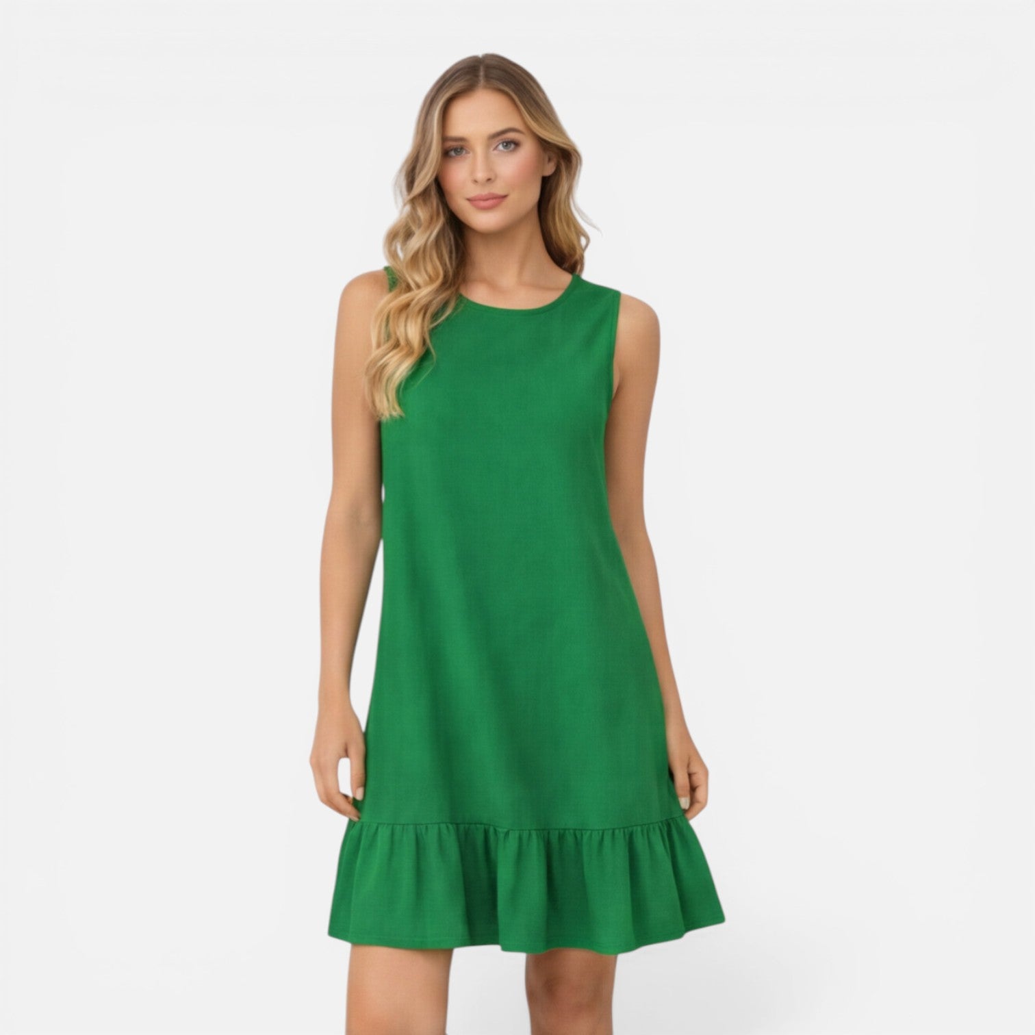 Felorro | Women’s Summer Dress Lightweight Sleeveless A-Line Ruffle Hem