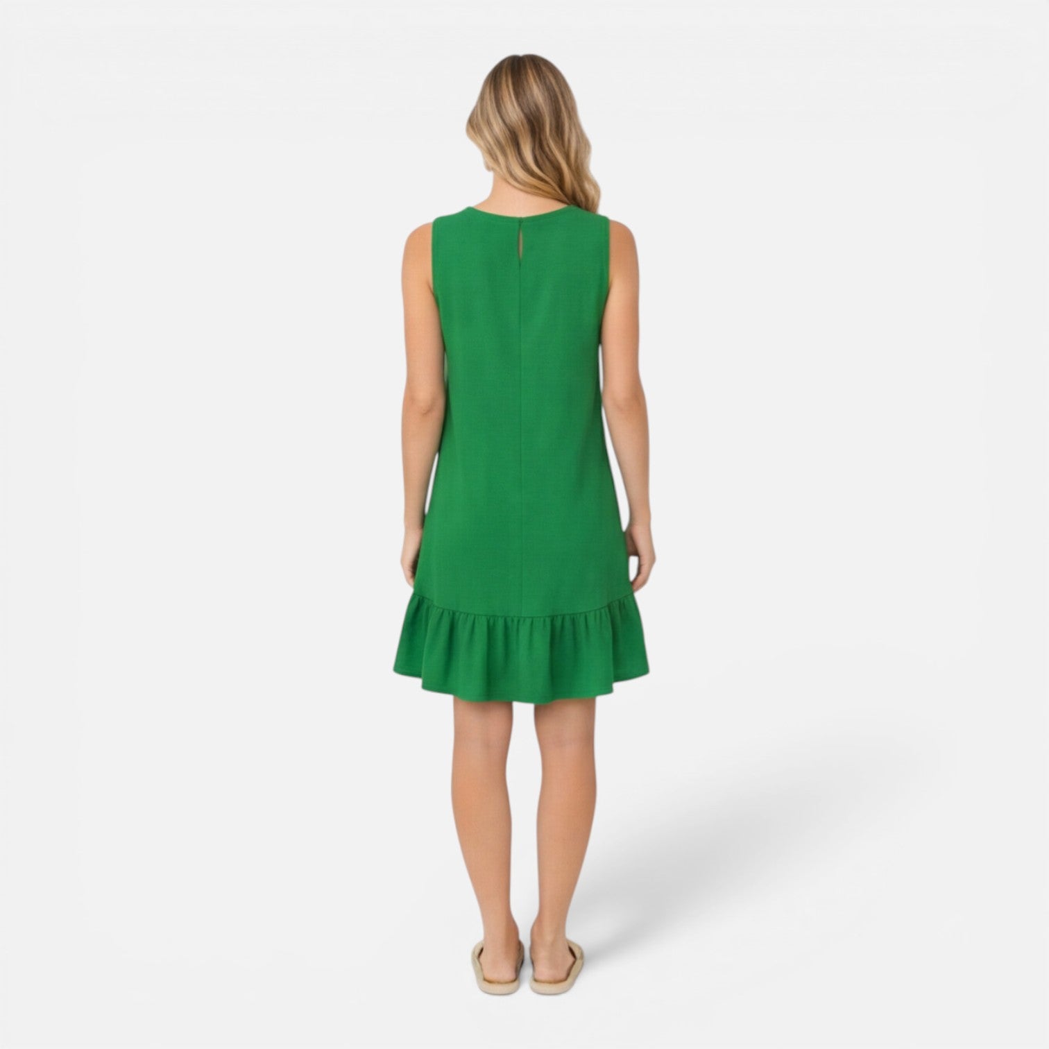 Felorro | Women’s Summer Dress Lightweight Sleeveless A-Line Ruffle Hem