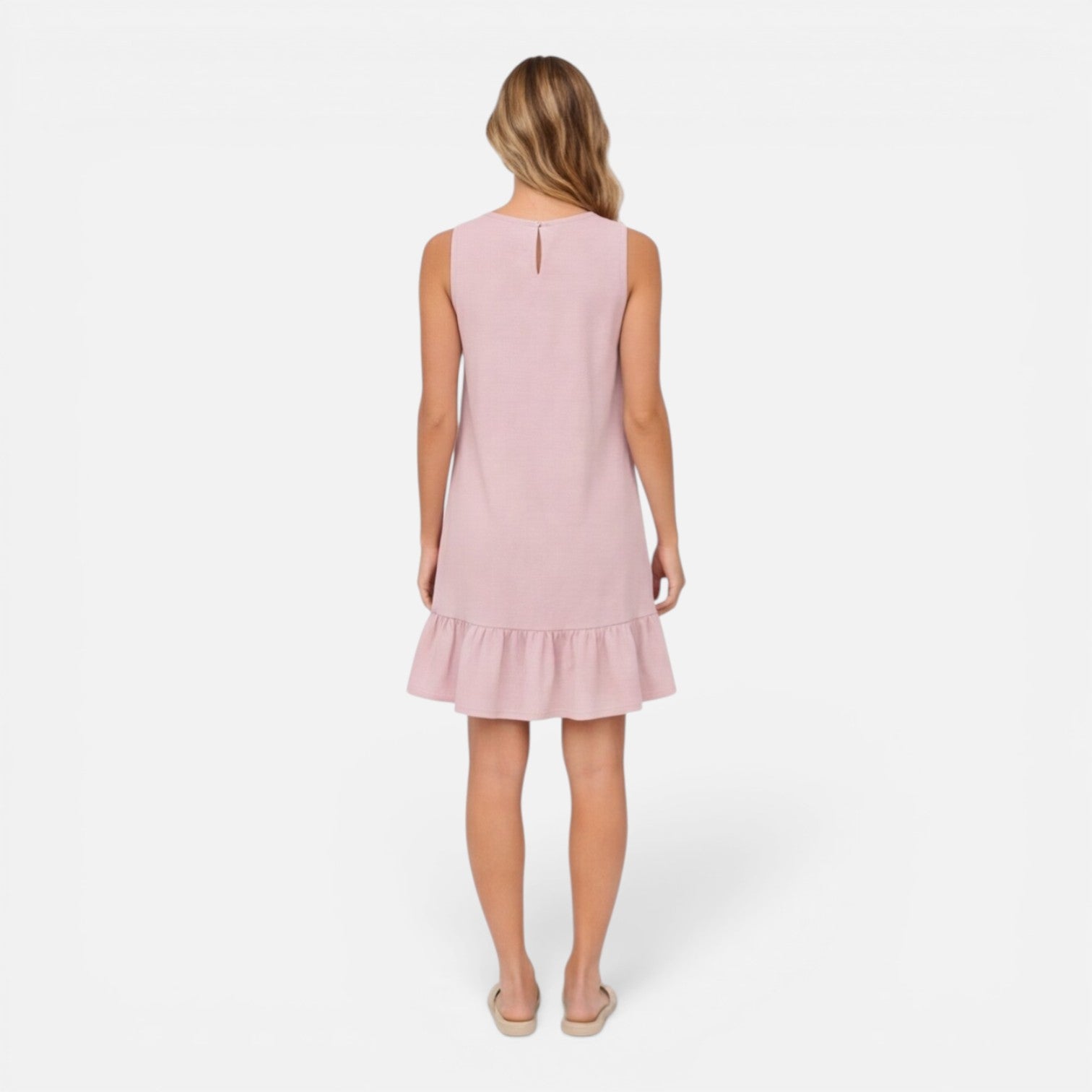 Felorro | Women’s Summer Dress Lightweight Sleeveless A-Line Ruffle Hem
