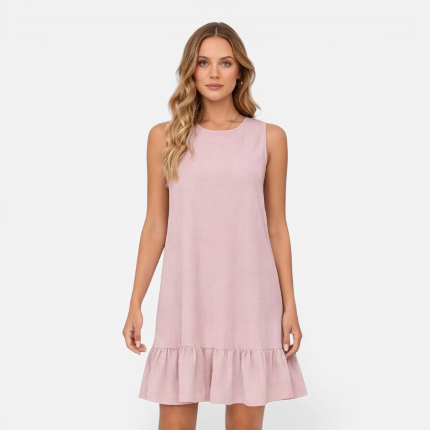 Felorro | Women’s Summer Dress Lightweight Sleeveless A-Line Ruffle Hem