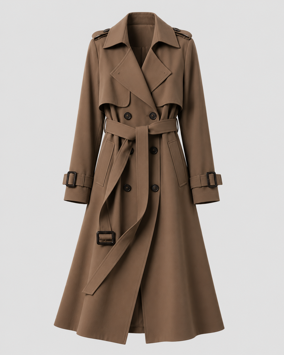 Women’s Long Belted Trench Coat