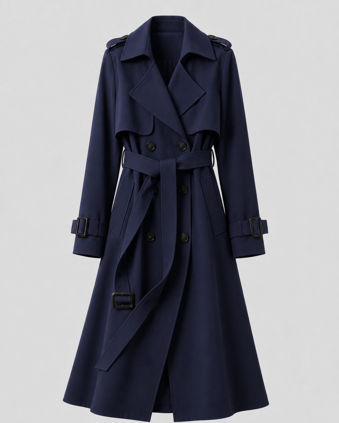 Women’s Long Belted Trench Coat