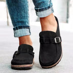 Felorro | Orthopedic Suede Buckle Clog Mules for Women