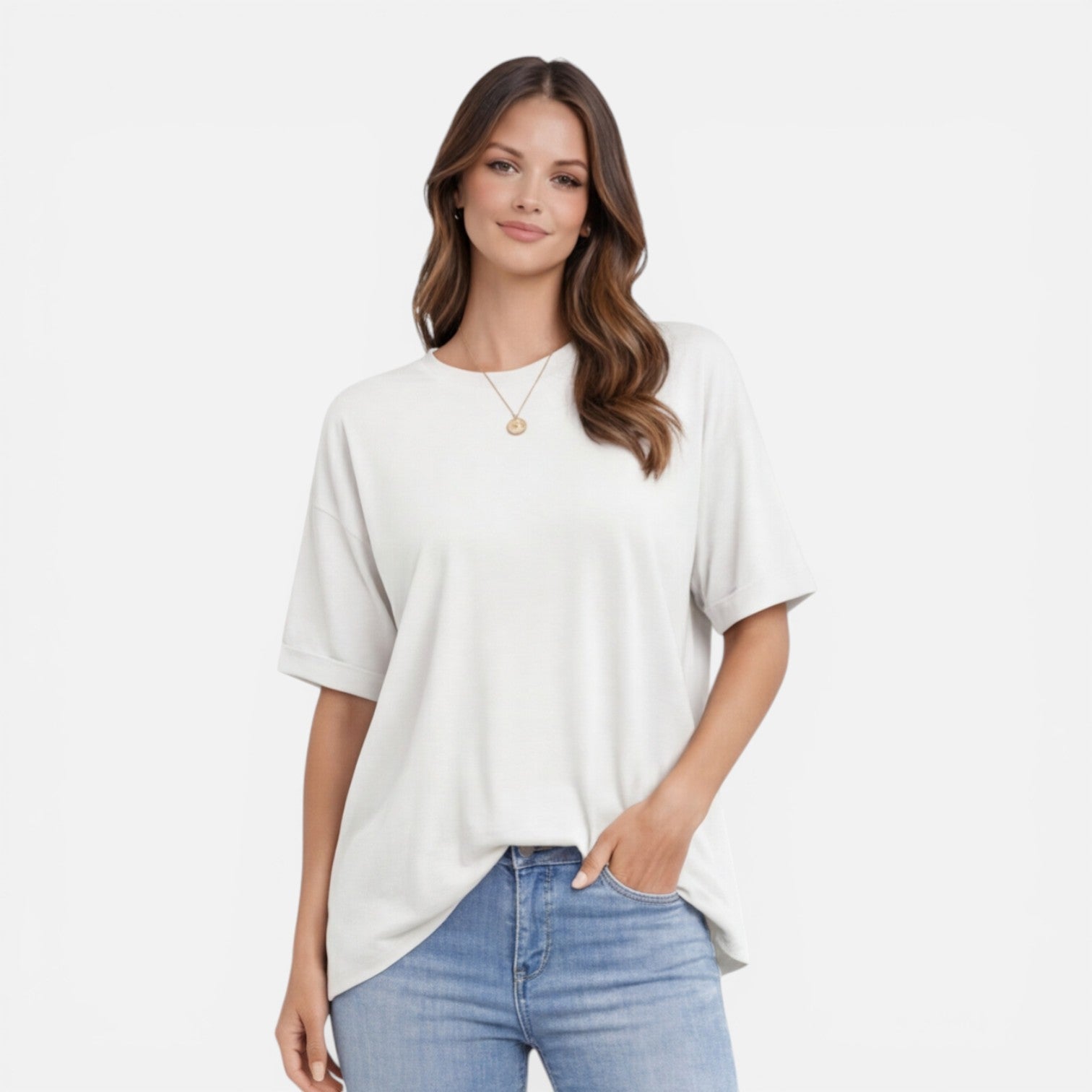 Felorro | Women’s Oversized Cotton T-Shirt Lightweight Breathable Daily Wear