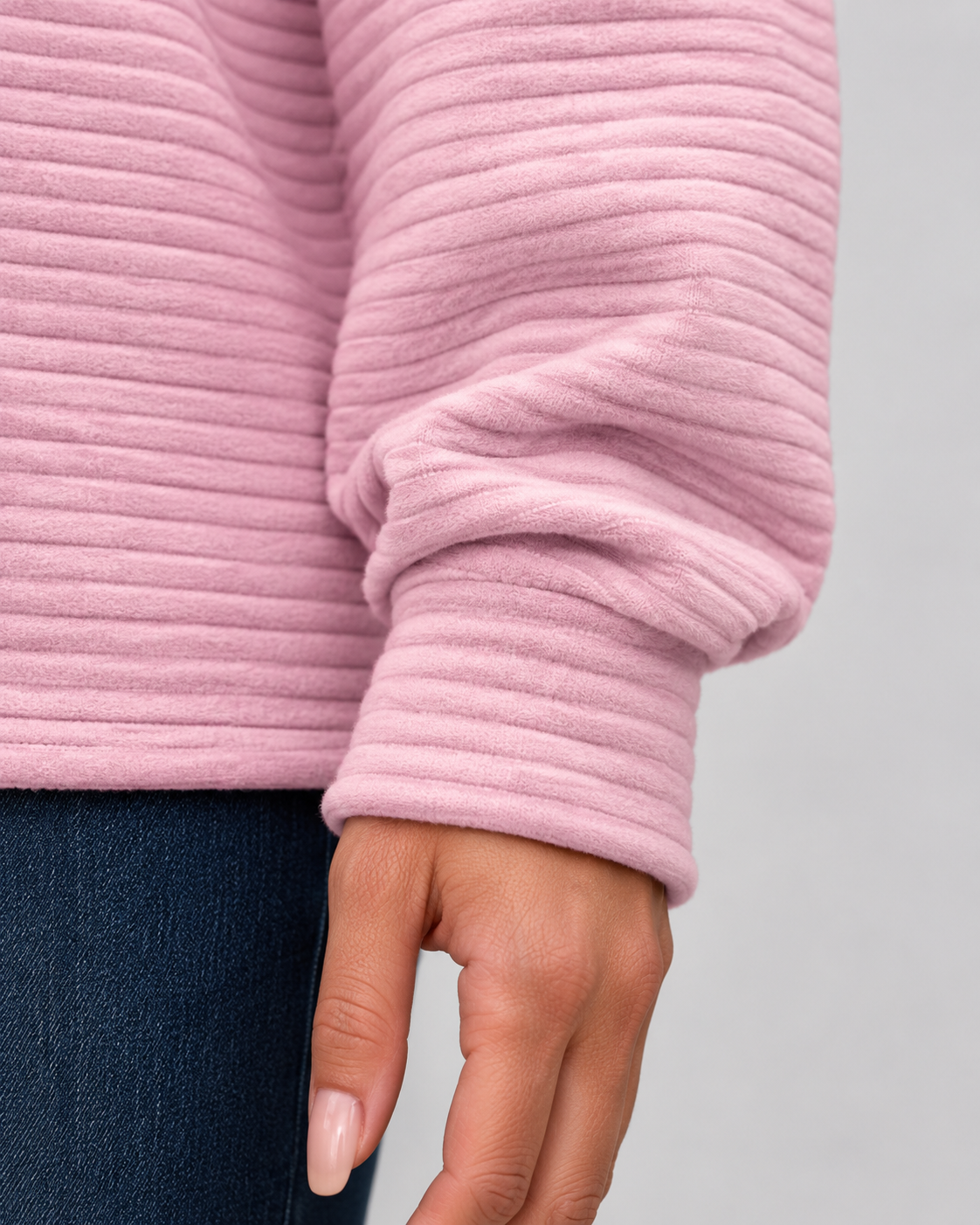 Women’s Ribbed Quarter-Zip Long Sleeve Pullover