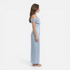 Felorro | Women’s Satin One Shoulder Wedding Guest Dress Midi Slim Fit