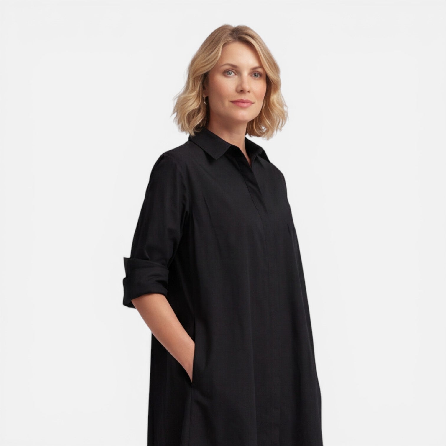 Felorro | Women’s Shirt Dress Lightweight Comfortable Loose Fit Midi