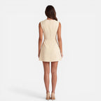 Felorro | Women’s Elegant Sleeveless Mini Dress with Draped Neckline