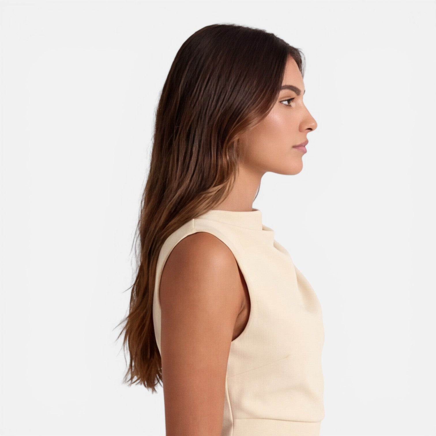 Felorro | Women’s Elegant Sleeveless Mini Dress with Draped Neckline