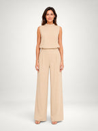 Women's Sleeveless Wide Leg Two Piece Co-Ord Set