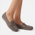 Felorro | Women’s Slip On Loafers Metal Detail Comfortable Classic Flats