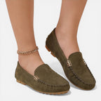 Felorro | Women’s Slip On Loafers Metal Detail Comfortable Classic Flats
