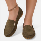 Felorro | Women’s Slip On Loafers Metal Detail Comfortable Classic Flats