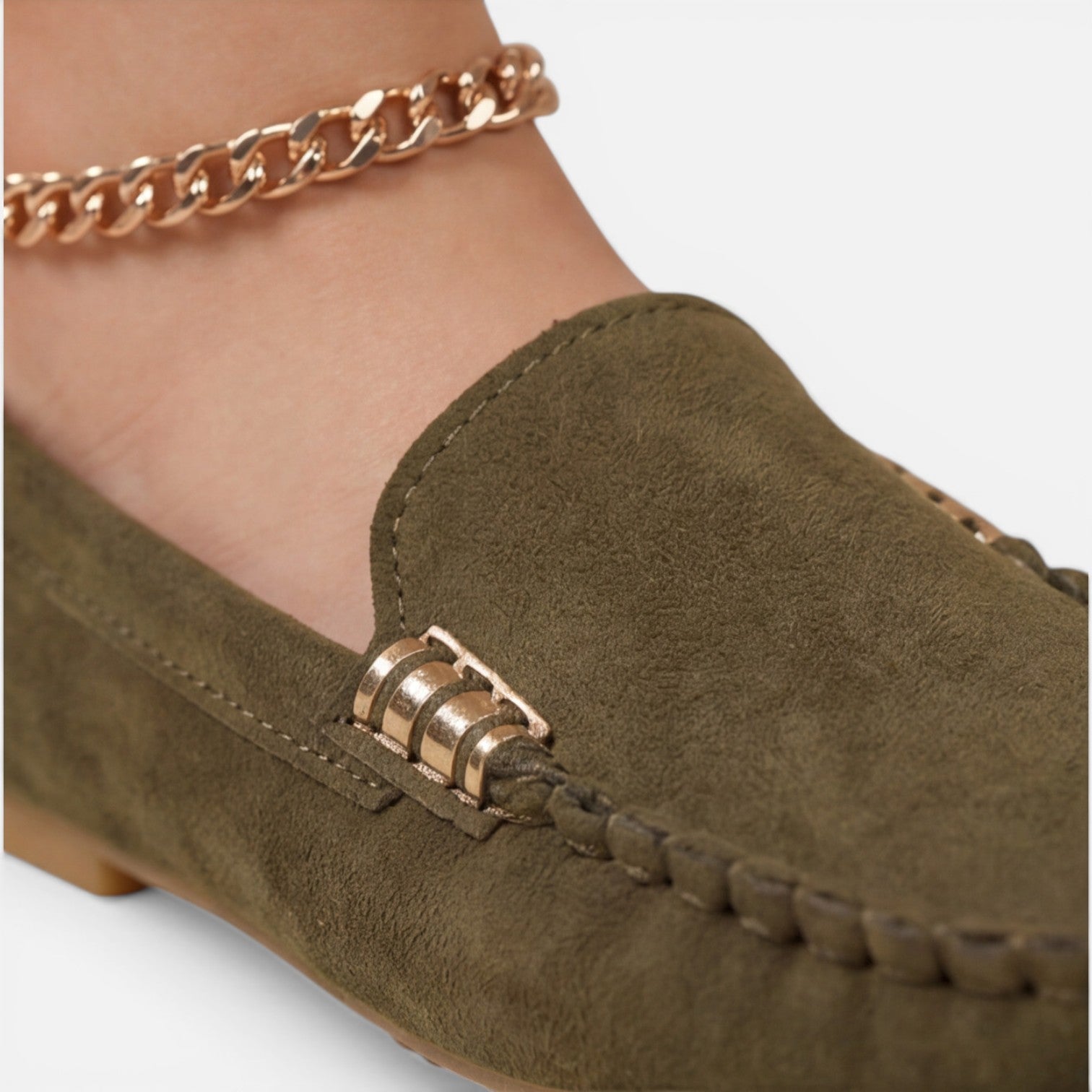 Felorro | Women’s Slip On Loafers Metal Detail Comfortable Classic Flats