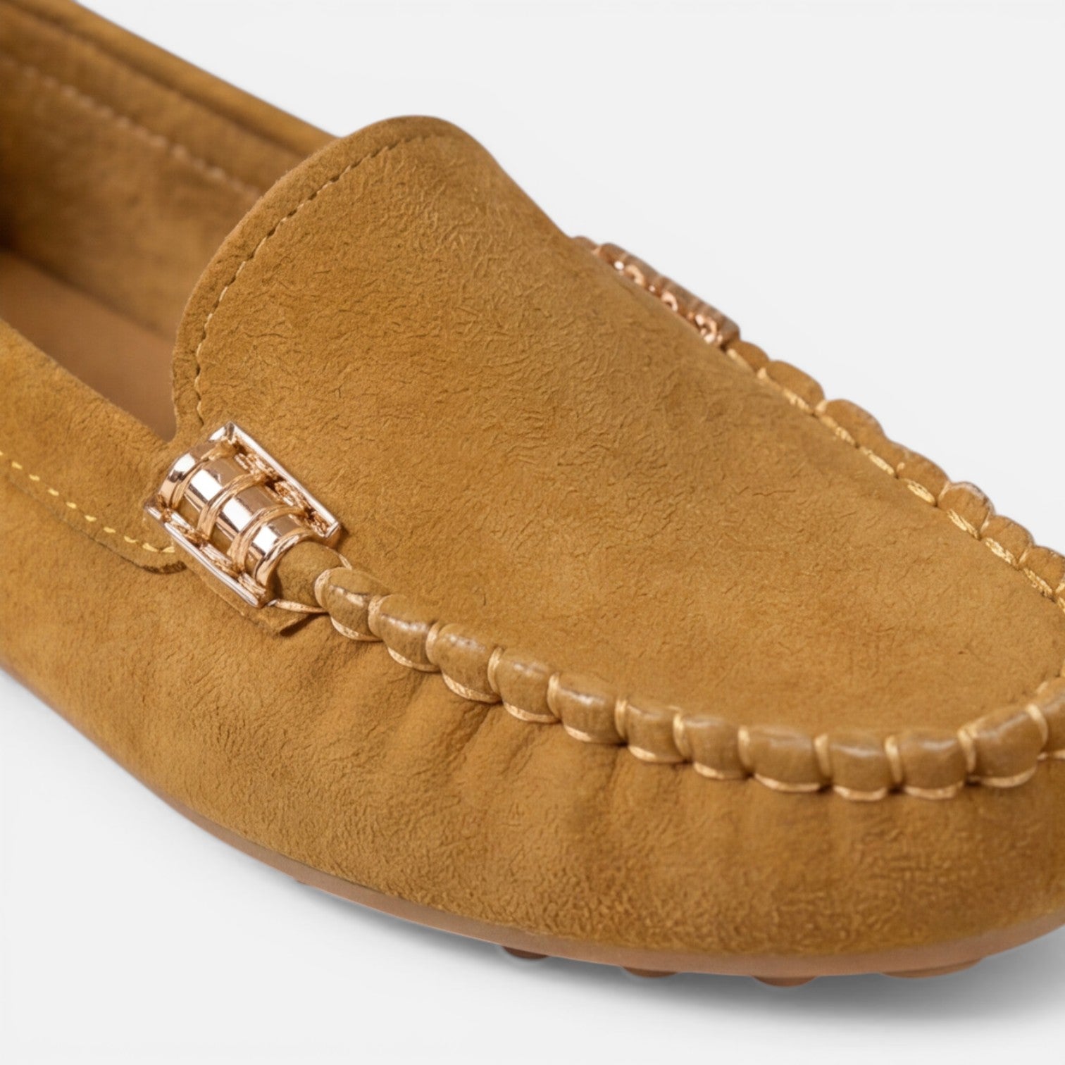 Felorro | Women’s Slip On Loafers Metal Detail Comfortable Classic Flats