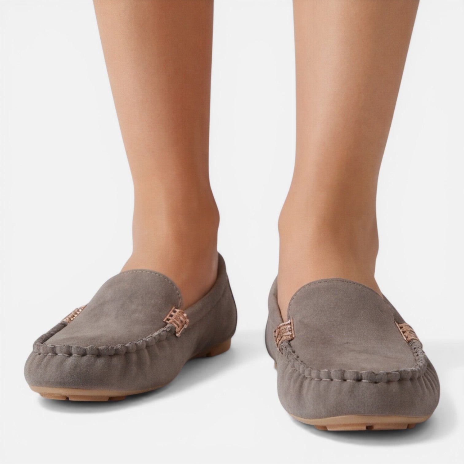 Felorro | Women’s Slip On Loafers Metal Detail Comfortable Classic Flats