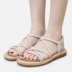 Felorro | Women’s Flat Sandals Strappy Open Toe Comfortable Walking