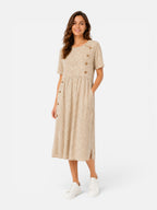 Women's Striped Midi Dress Short Sleeve Casual Dress