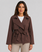 Women’s Trench Coat with Tie Waist