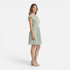 Felorro | Women’s V-Neck Summer Dress Lightweight A-Line Lace Waist