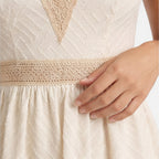 Felorro | Women’s V-Neck Summer Dress Lightweight A-Line Lace Waist