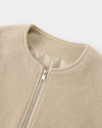 Women’s Wool Blend Cropped Bomber Jacket