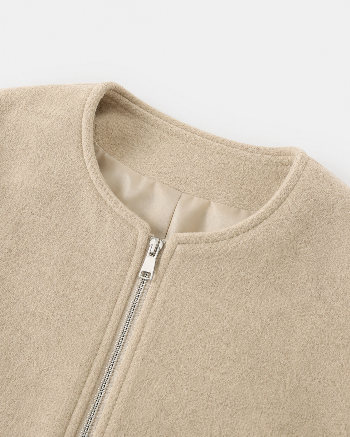Women’s Wool Blend Cropped Bomber Jacket