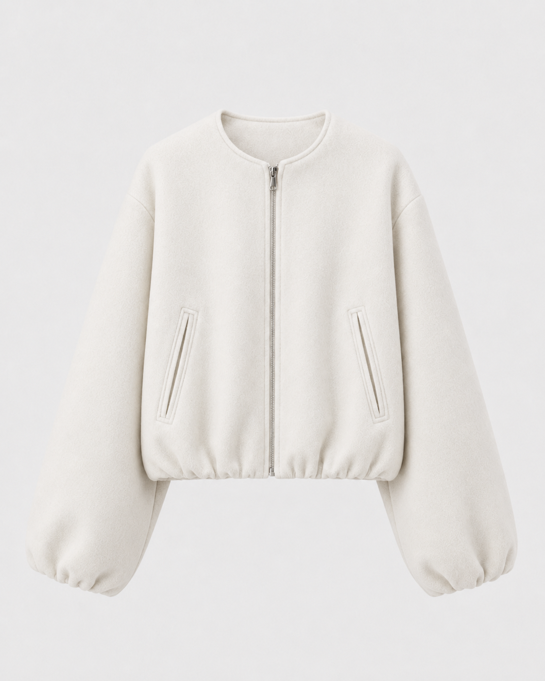 Women’s Wool Blend Cropped Bomber Jacket