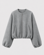 Women’s Wool Blend Cropped Bomber Jacket