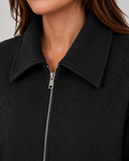 Women’s Cropped Zip Up Jacket with Collar