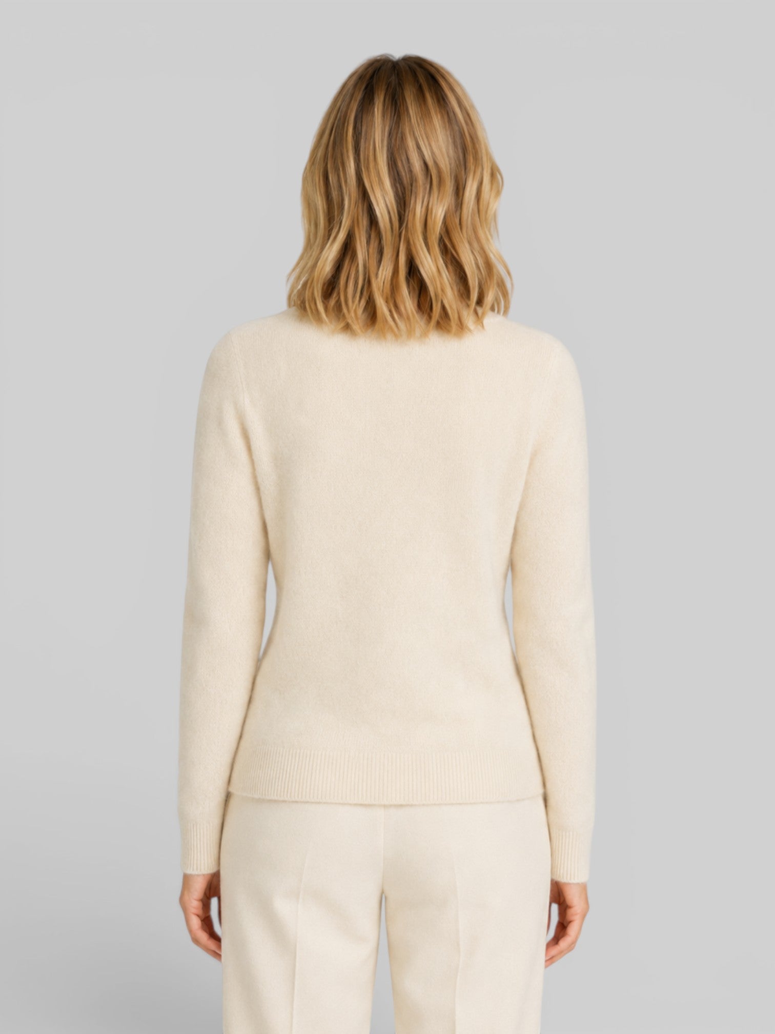Women's Wool Knit Cardigan – Long Sleeve Relaxed Fit