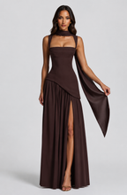 Women’s One Shoulder Maxi Dress with Side Slit