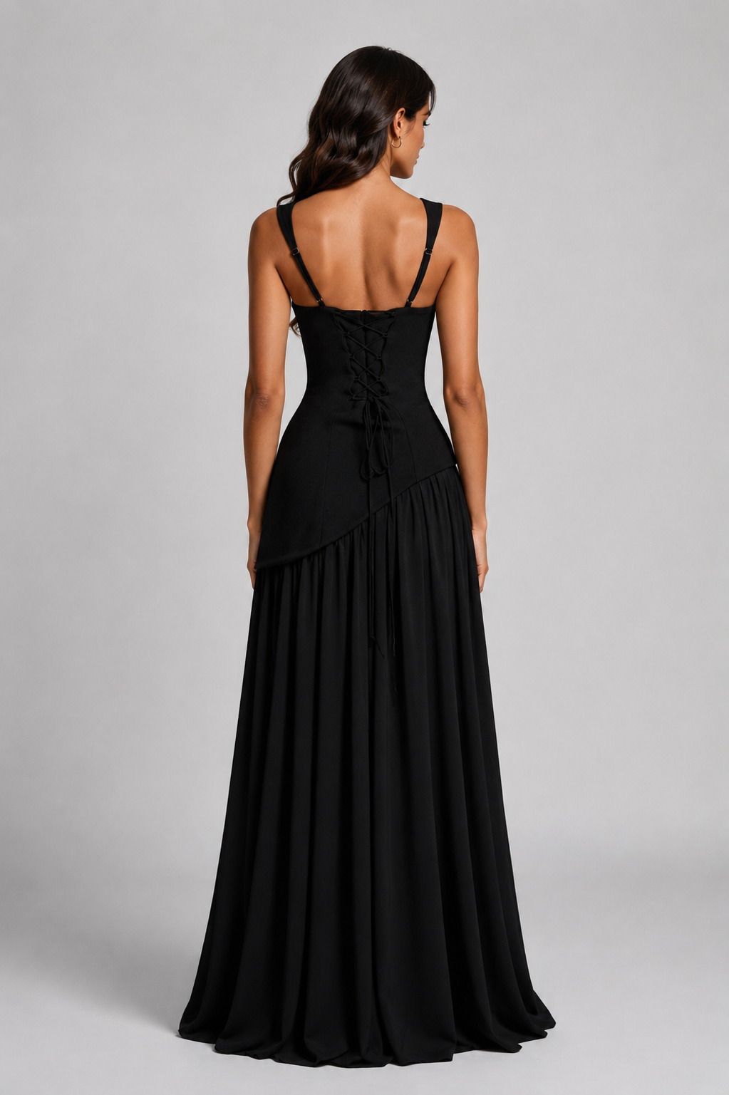 Women’s One Shoulder Maxi Dress with Side Slit
