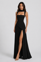 Women’s One Shoulder Maxi Dress with Side Slit