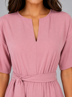 Women's Tie Waist Wide Leg Jumpsuit