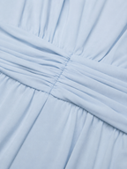 Women’s Chiffon Maxi Dress – Ruched Waist Wedding Guest Dress