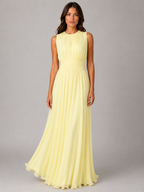 Women’s Chiffon Maxi Dress – Ruched Waist Wedding Guest Dress