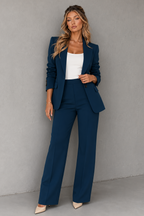 Women's Two Piece Blazer and Trouser Suit Set