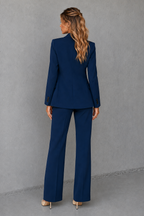 Women's Two Piece Blazer and Trouser Suit Set