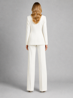 Women’s Tailored Blazer and Wide-Leg Trouser Set