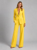Women’s Tailored Blazer and Wide-Leg Trouser Set