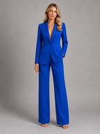 Women’s Tailored Blazer and Wide-Leg Trouser Set