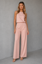 Women's Wide Leg Jumpsuit Sleeveless Casual Jumpsuit