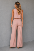 Women's Wide Leg Jumpsuit Sleeveless Casual Jumpsuit