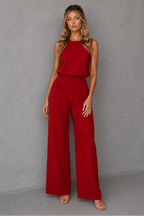 Women's Wide Leg Jumpsuit Sleeveless Casual Jumpsuit