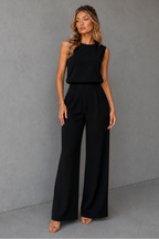 Women's Wide Leg Jumpsuit Sleeveless Casual Jumpsuit