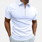 Felorro | Men’s Zip Polo Shirt Slim Fit Smart Casual