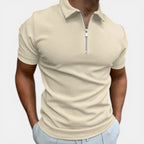 Felorro | Men’s Zip Polo Shirt Slim Fit Smart Casual