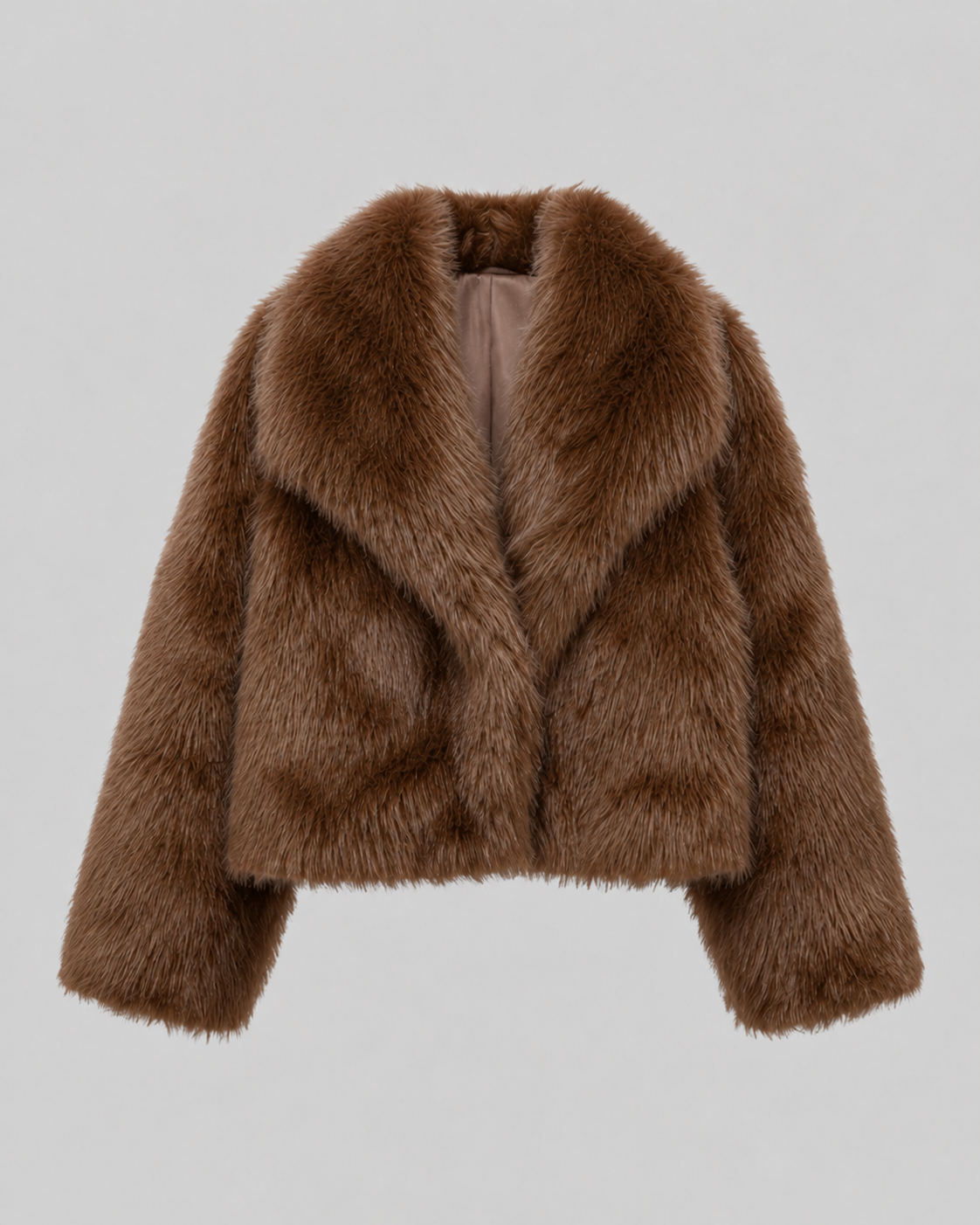 Women’s Faux Fur Cropped Jacket – Plush Winter Layer