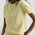 Women’s Knit Top Wool Blend Comfortable Classic Fit